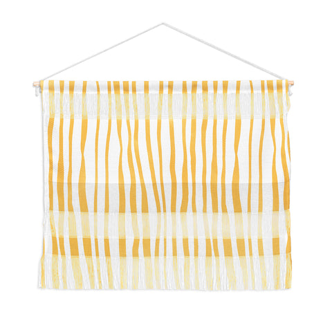 Angela Minca Summer wavy lines yellow Wall Hanging Landscape
