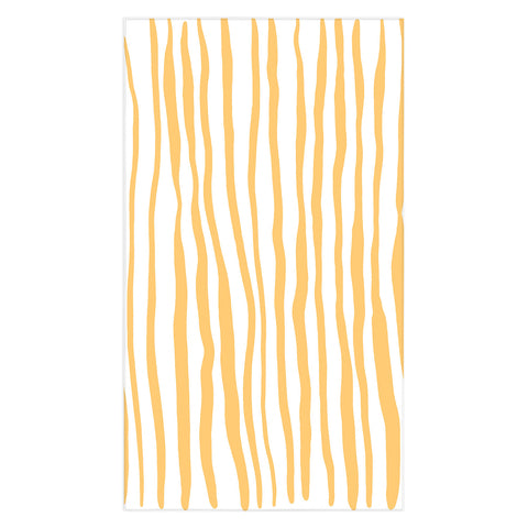 Angela Minca Summer wavy lines yellow Tablecloth