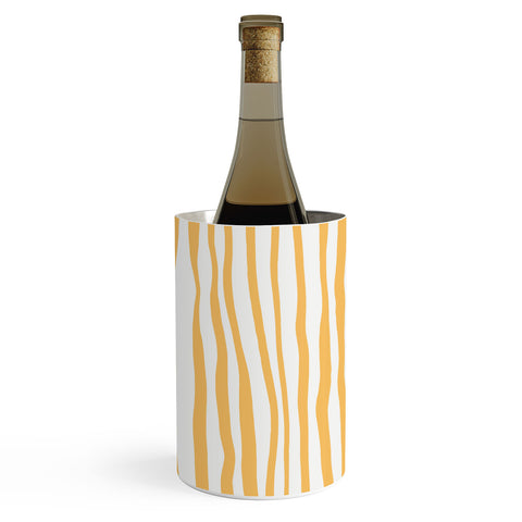 Angela Minca Summer wavy lines yellow Wine Chiller