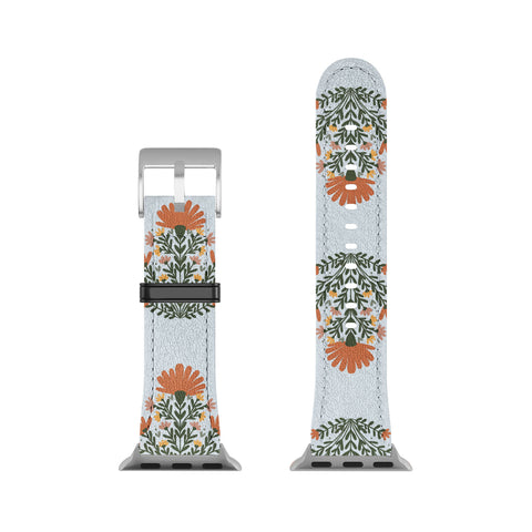 Angela Minca Symmetrical floral bouquet Apple Watch Band