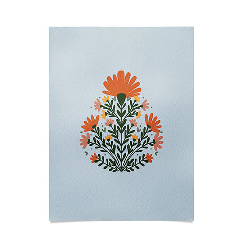 Angela Minca Symmetrical floral bouquet Poster