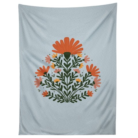 Angela Minca Symmetrical floral bouquet Tapestry