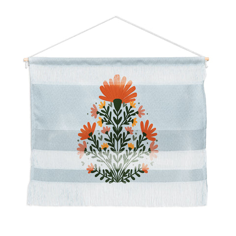 Angela Minca Symmetrical floral bouquet Wall Hanging Landscape