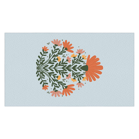 Angela Minca Symmetrical floral bouquet Tablecloth