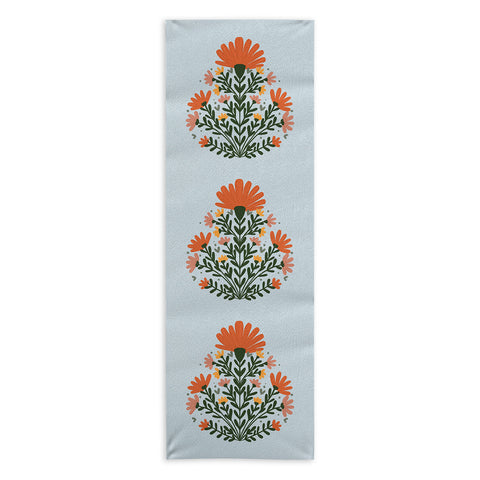 Angela Minca Symmetrical floral bouquet Yoga Towel