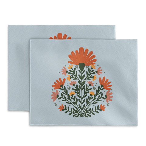 Angela Minca Symmetrical floral bouquet Placemat