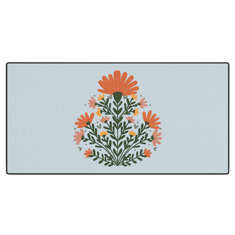 Angela Minca Symmetrical floral bouquet Desk Mat
