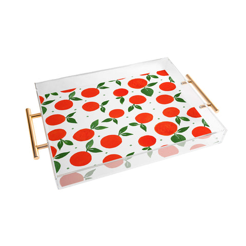 Angela Minca Tangerine pattern Acrylic Tray
