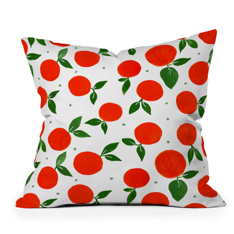 Angela Minca Tangerine pattern Outdoor Throw Pillow