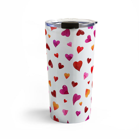 Angela Minca Valentines day hearts Travel Mug