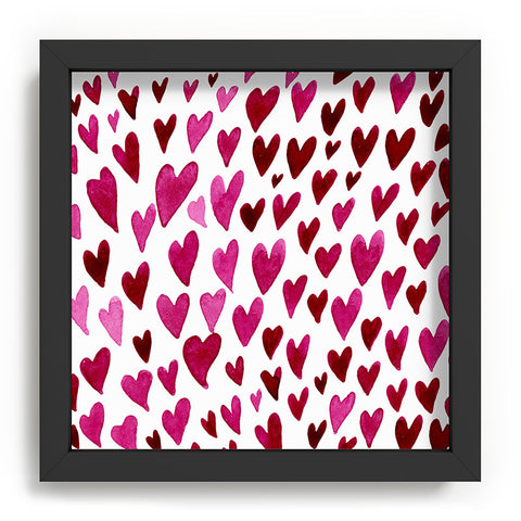 Angela Minca Watecolor hearts Recessed Framing Square