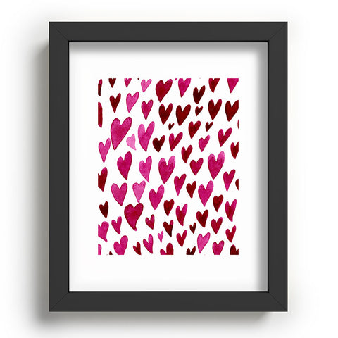 Angela Minca Watecolor hearts Recessed Framing Rectangle