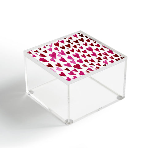 Angela Minca Watecolor hearts Acrylic Box