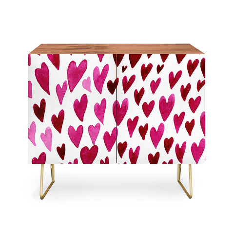 Angela Minca Watecolor hearts Credenza
