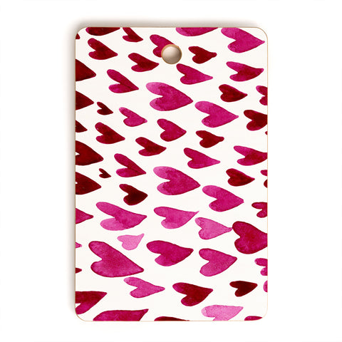Angela Minca Watecolor hearts Cutting Board Rectangle