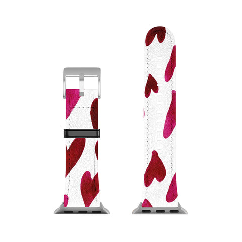 Angela Minca Watecolor hearts Apple Watch Band
