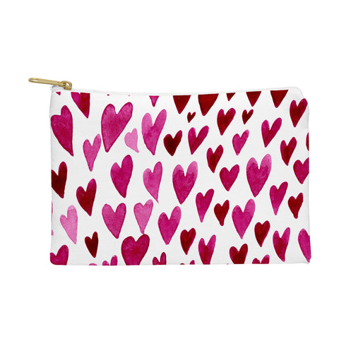 Angela Minca Watecolor hearts Pouch