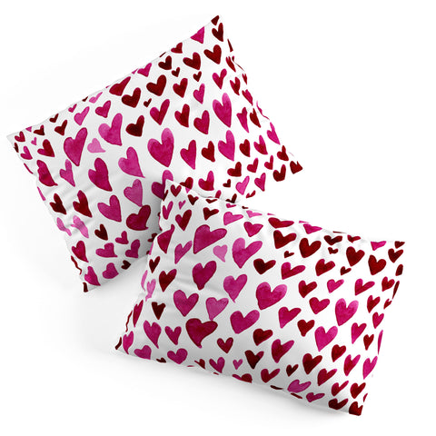 Angela Minca Watecolor hearts Pillow Shams