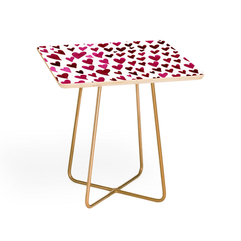 Angela Minca Watecolor hearts Side Table