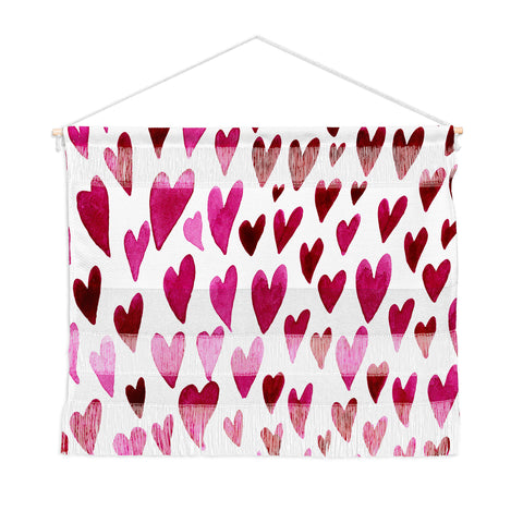 Angela Minca Watecolor hearts Wall Hanging Landscape