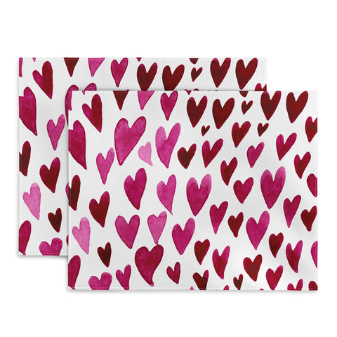 Angela Minca Watecolor hearts Placemat
