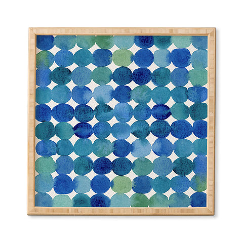 Angela Minca Watercolor dot pattern Framed Wall Art