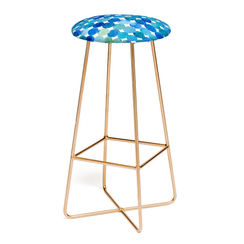 Angela Minca Watercolor dot pattern Bar Stool
