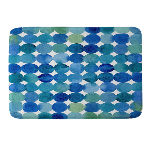 Angela Minca Watercolor dot pattern Memory Foam Bath Mat