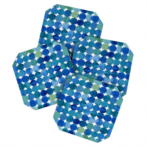 Angela Minca Watercolor dot pattern Coaster Set
