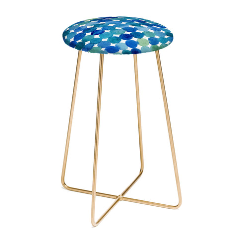 Angela Minca Watercolor dot pattern Counter Stool