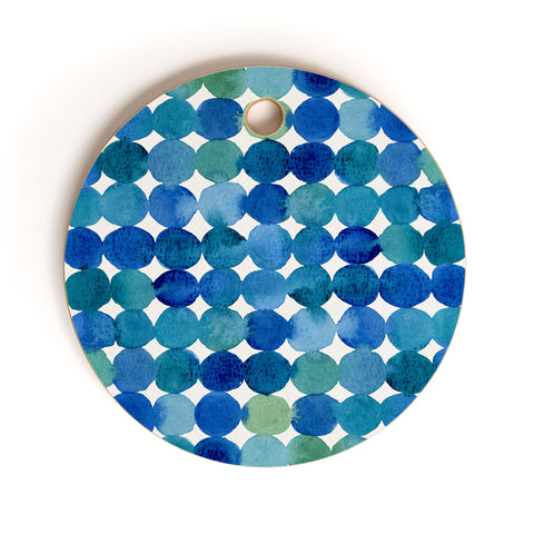 Angela Minca Watercolor dot pattern Cutting Board Round
