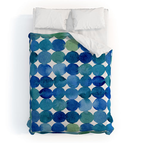 Angela Minca Watercolor dot pattern Duvet Cover