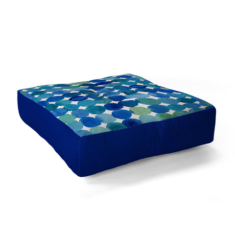 Angela Minca Watercolor dot pattern Floor Pillow Square