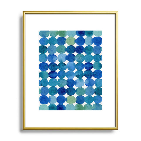 Angela Minca Watercolor dot pattern Metal Framed Art Print