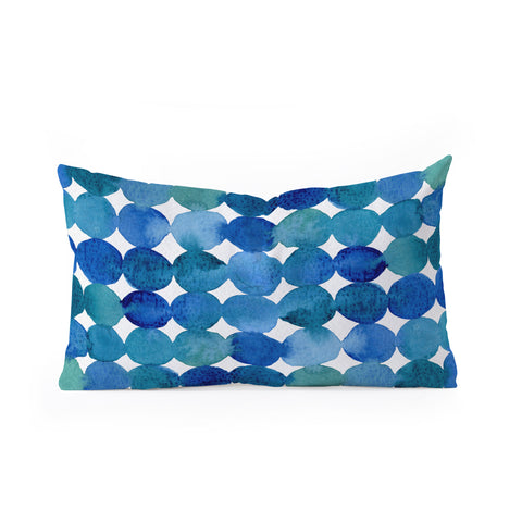 Angela Minca Watercolor dot pattern Oblong Throw Pillow