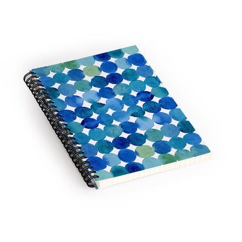 Angela Minca Watercolor dot pattern Spiral Notebook