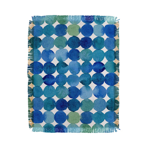 Angela Minca Watercolor dot pattern Throw Blanket