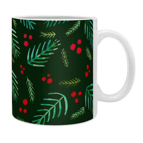 Angela Minca Xmas branches green Coffee Mug