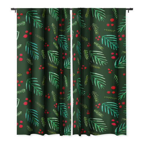 Angela Minca Xmas branches green Blackout Non Repeat