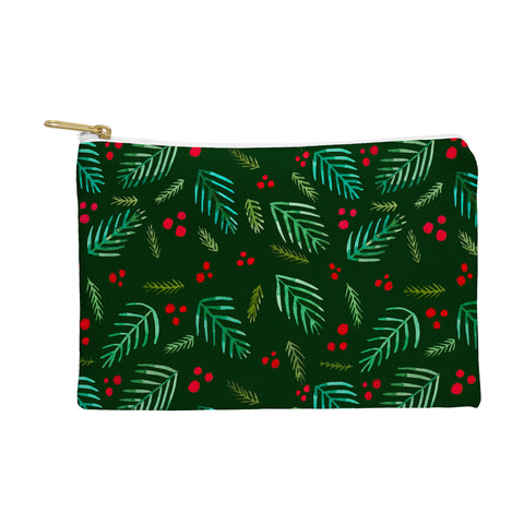 Angela Minca Xmas branches green Pouch
