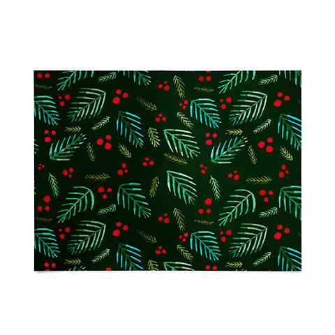 Angela Minca Xmas branches green Poster