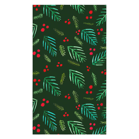 Angela Minca Xmas branches green Tablecloth