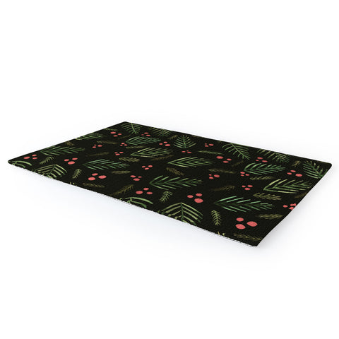 Angela Minca Xmas branches vintage Area Rug