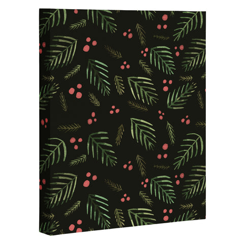Angela Minca Xmas branches vintage Art Canvas