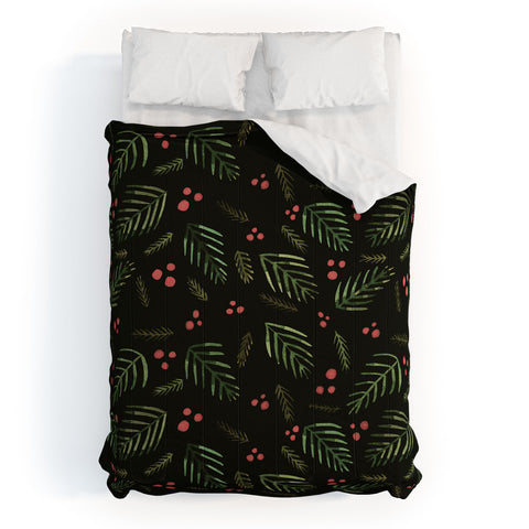 Angela Minca Xmas branches vintage Comforter