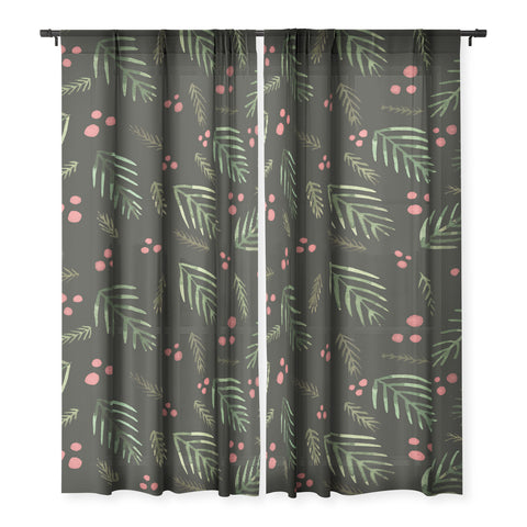 Angela Minca Xmas branches vintage Sheer Non Repeat