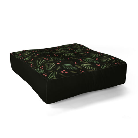 Angela Minca Xmas branches vintage Floor Pillow Square