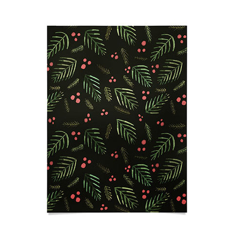 Angela Minca Xmas branches vintage Poster