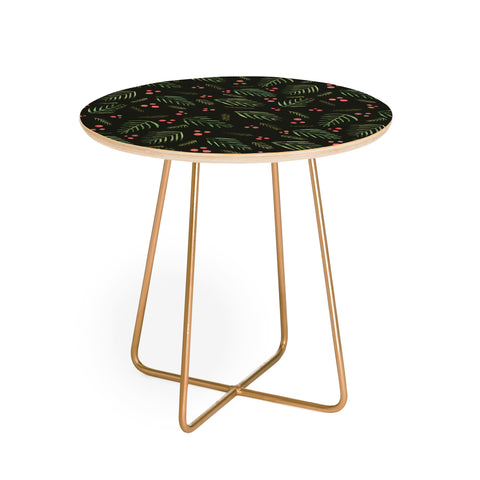 Angela Minca Xmas branches vintage Round Side Table