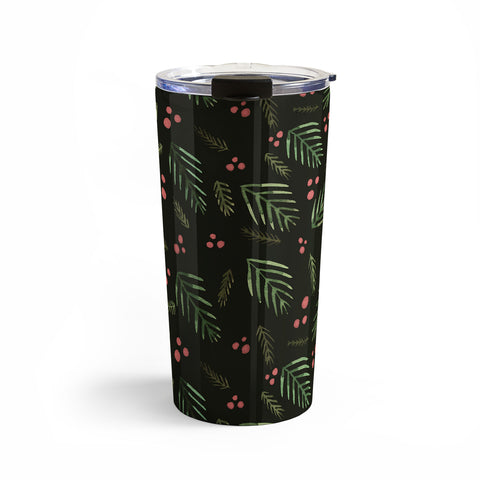 Angela Minca Xmas branches vintage Travel Mug